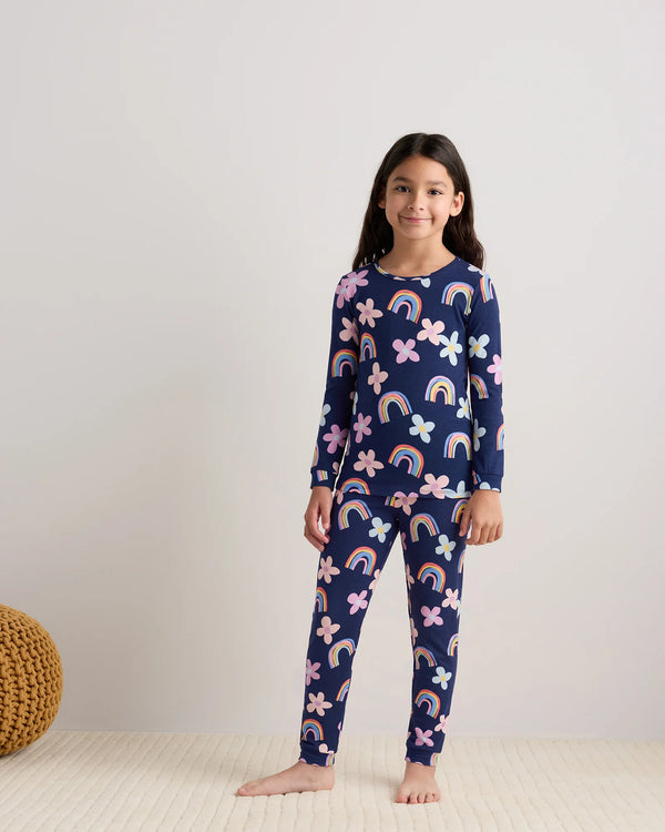 Bamboo Long Sleeve and Pant Pajama Set - 6 / Wildflower Dreams