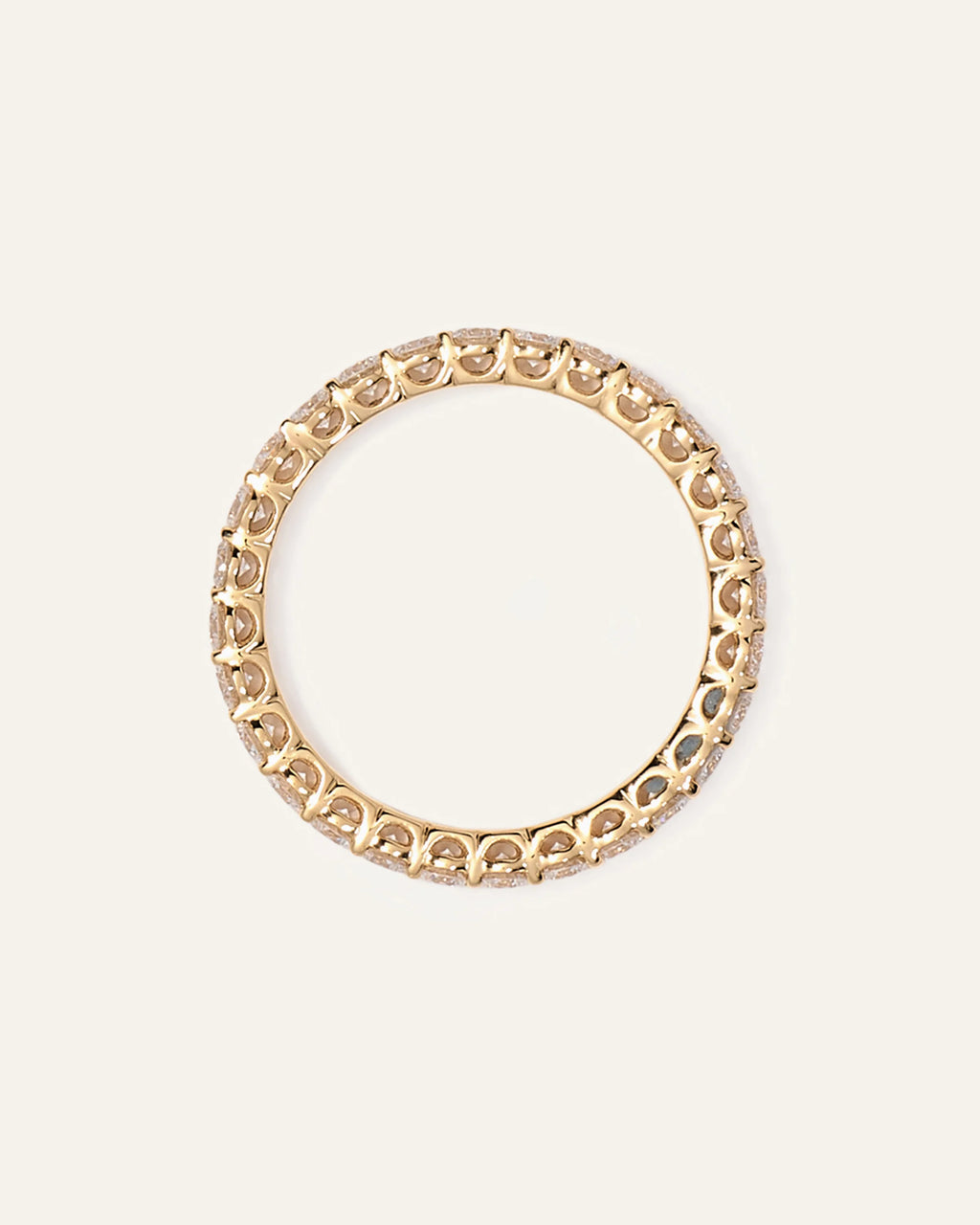Lab Grown Diamond Round Eternity Band - 4 / Yellow Gold