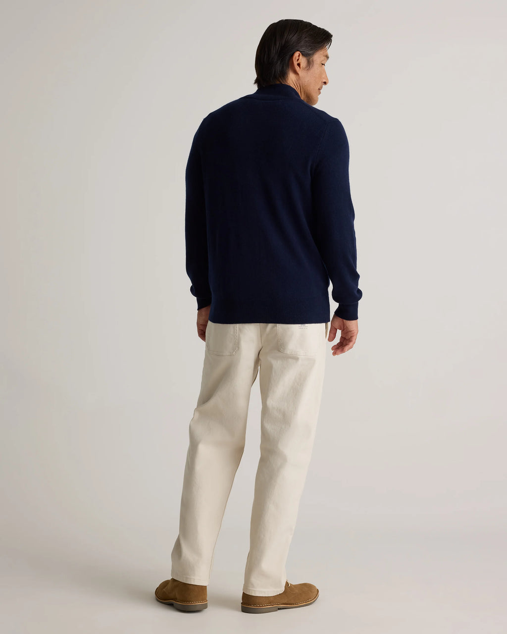 Mongolian Cashmere Full Zip Sweater - S / Teak