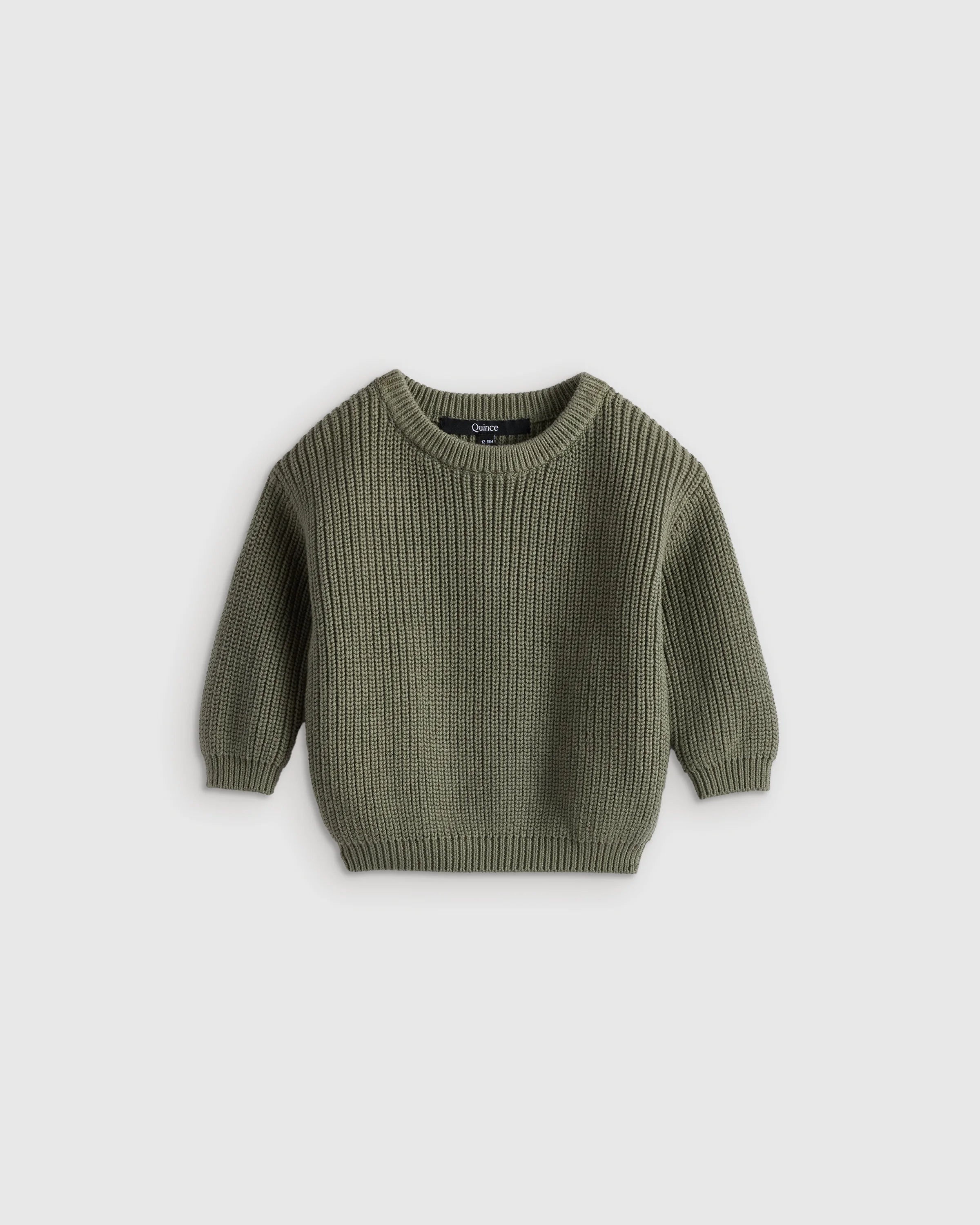 100% Organic Cotton Fisherman Tunic Sweater - 3-6M / Navy Secondary image