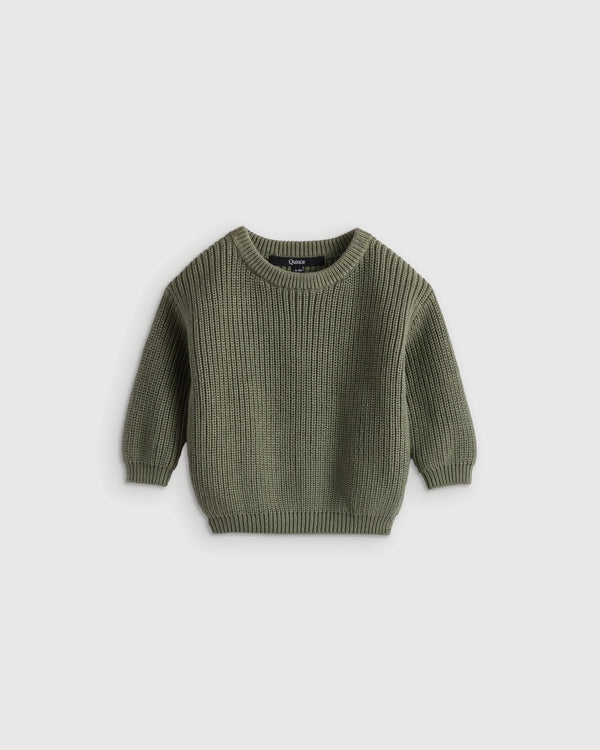 100% Organic Cotton Fisherman Tunic Sweater - 3-6M / Navy