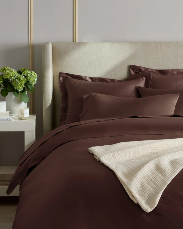 Signature Giza Cotton Sateen Duvet Cover - Twin / Light Grey