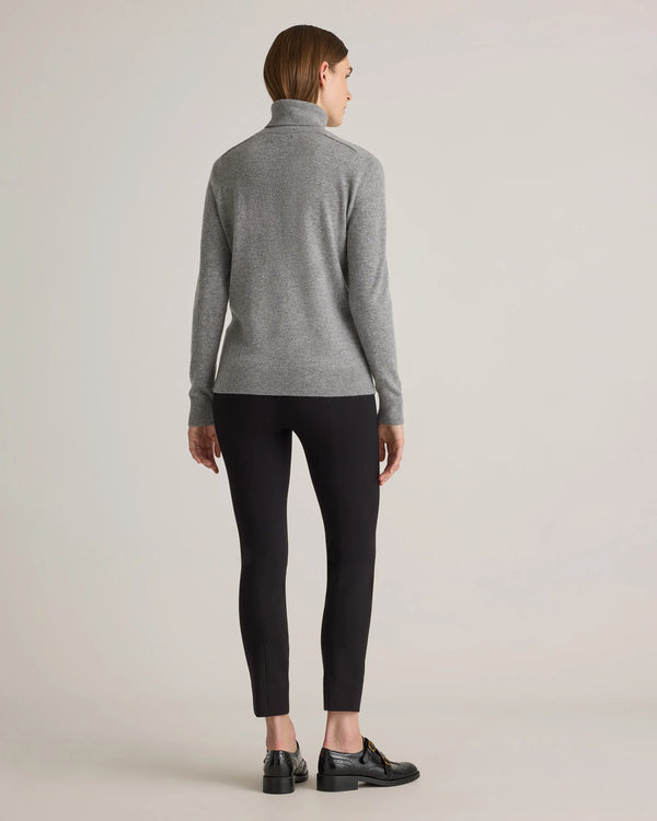 Mongolian Cashmere Turtleneck Sweater - XS / Heather Grey