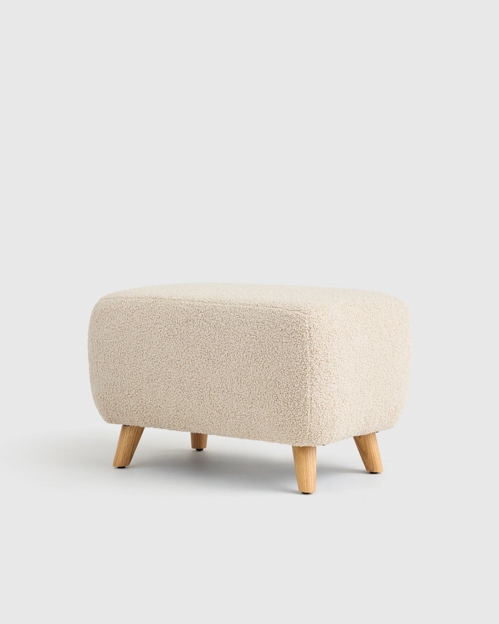 Teddy Boucle Petite Ottoman - One Size / Oatmeal