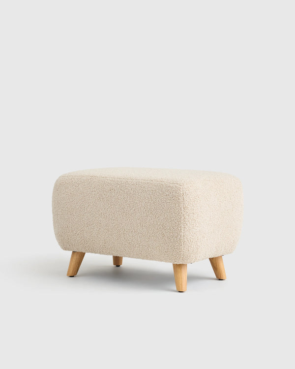 Teddy Boucle Petite Ottoman - One Size / Oatmeal