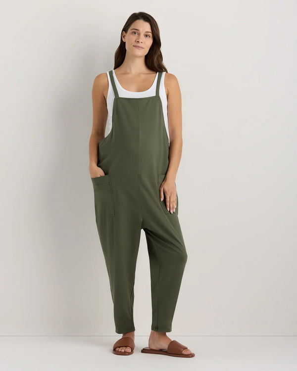 Organic Cotton Maternity Overalls - XS / Deep Navy