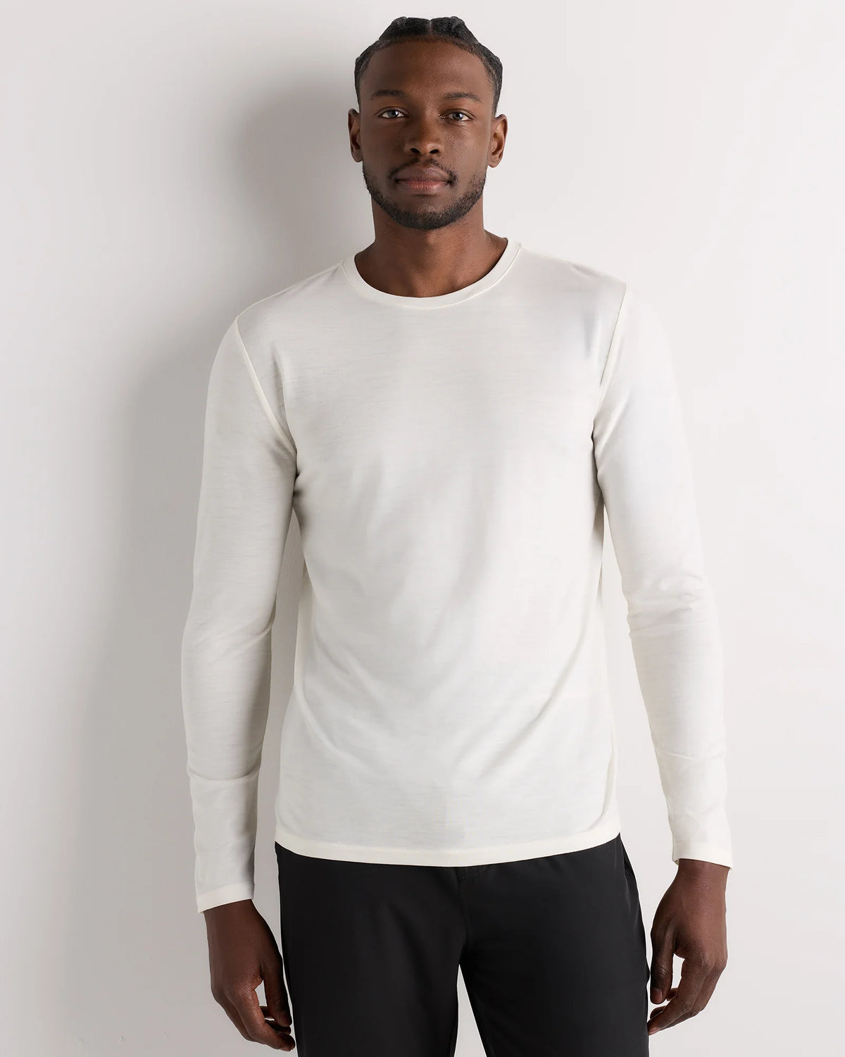 100% Merino Wool All-Season Long Sleeve Base Layer Tee - XS / Off-White Main image