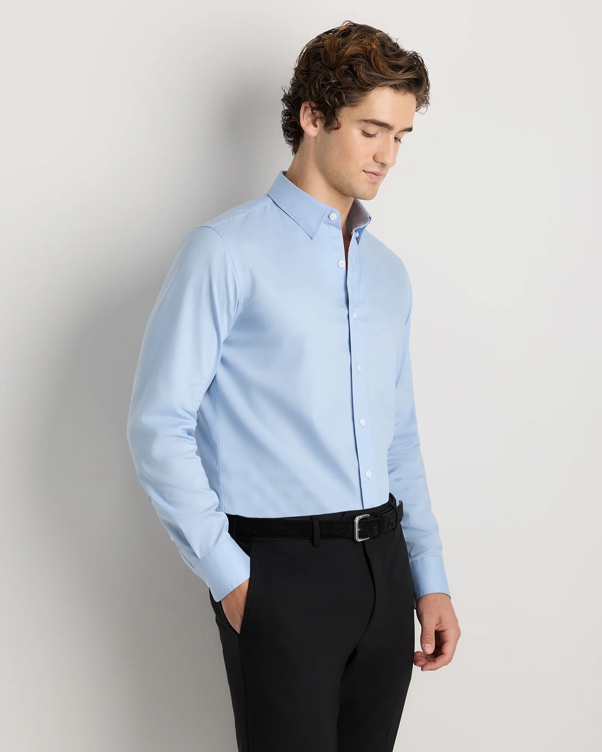 Supima Cotton-Tencel Everyday Shirt - S / Blue Gingham