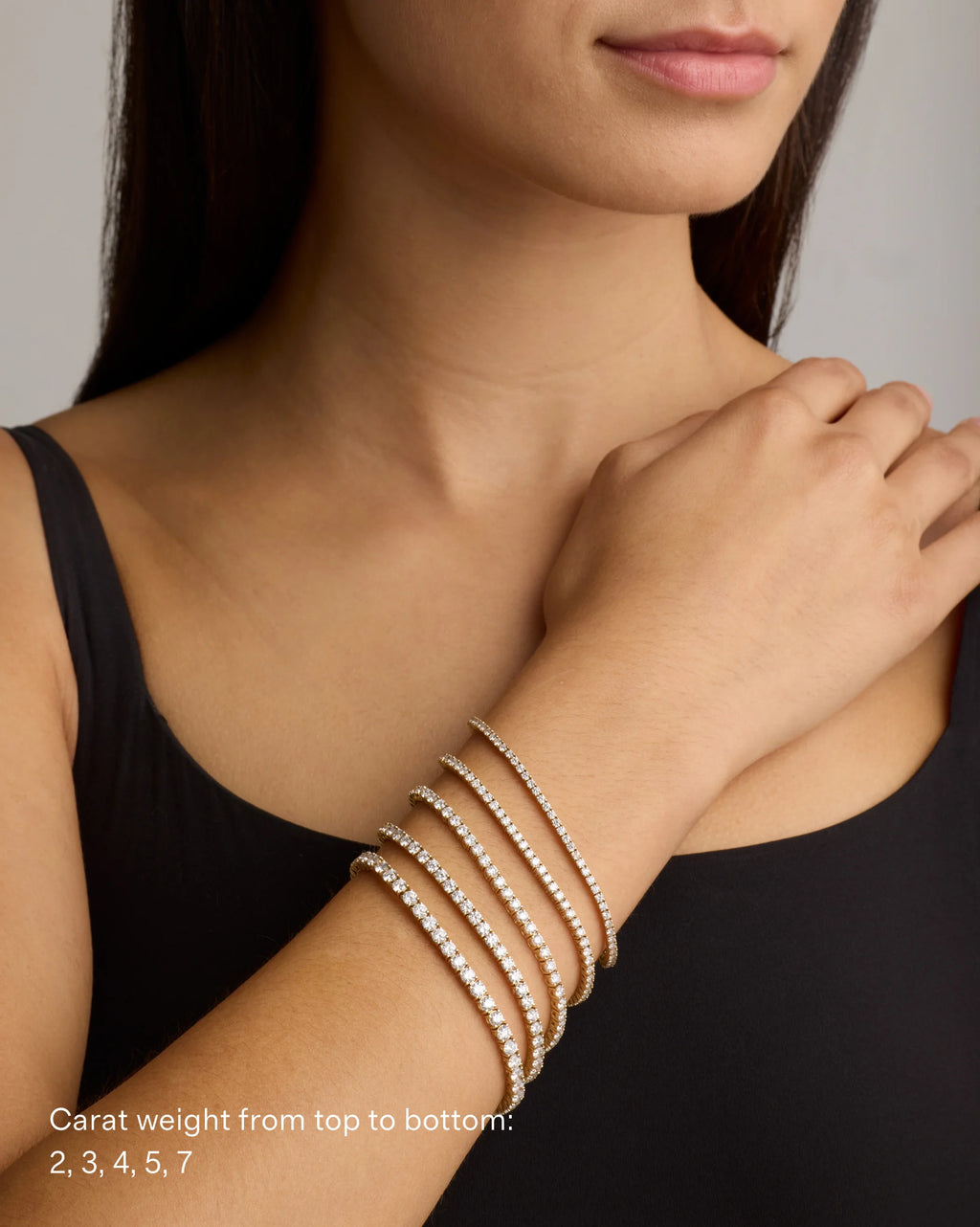14K Gold Lab Grown Diamond Tennis Bracelet - 4ctw - 6.5" / Yellow Gold