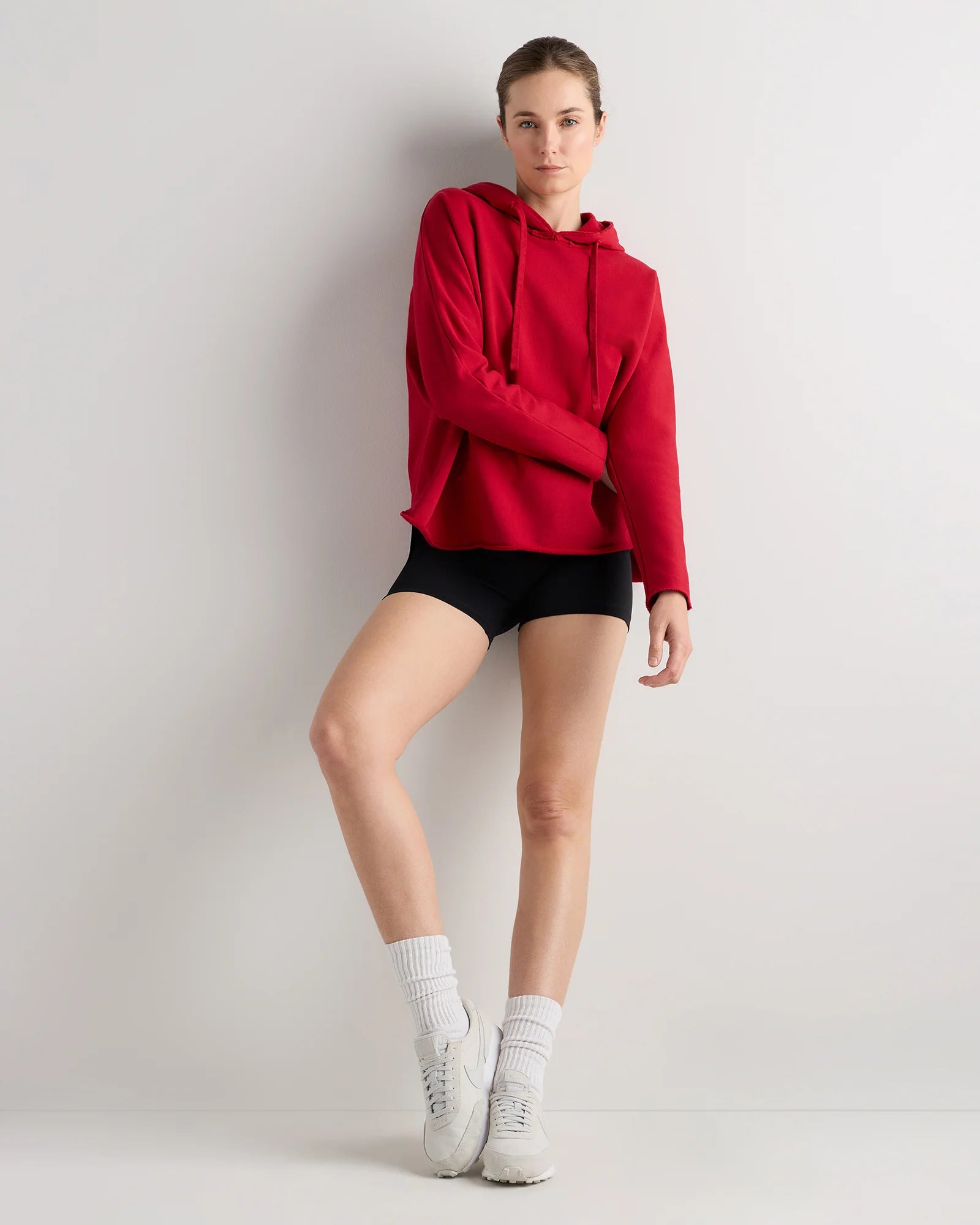 Organic French Terry Hoodie - XS / Ruby Red Secondary image