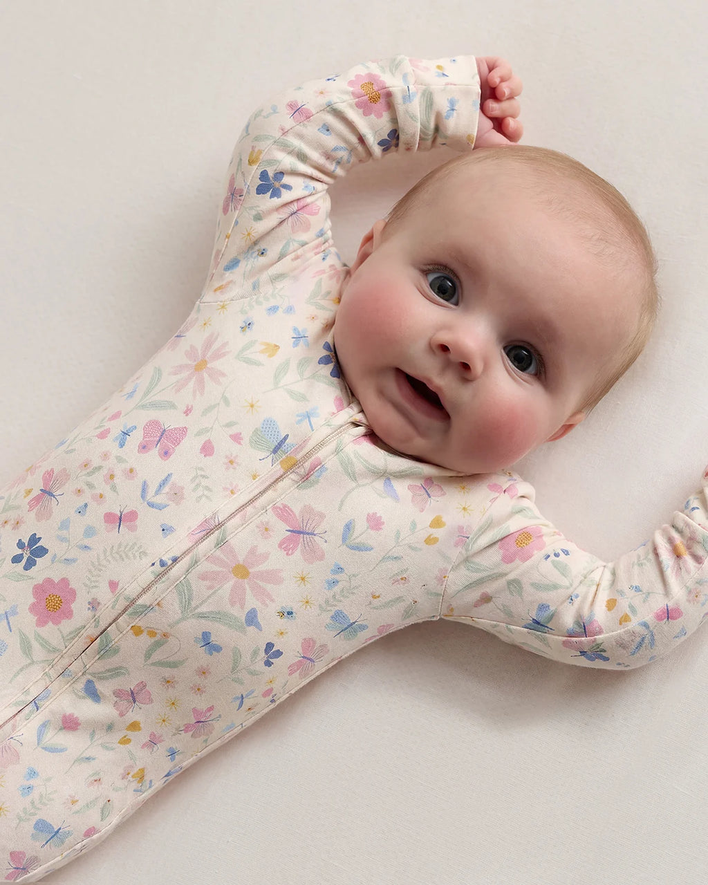 Bamboo One Piece Pajama - 0-3M / Wildflower Dreams