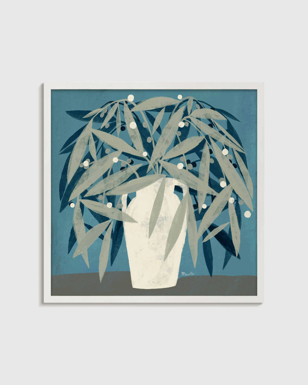 Blue Plant by Marco Marella - 21.25"x21.25" / Black