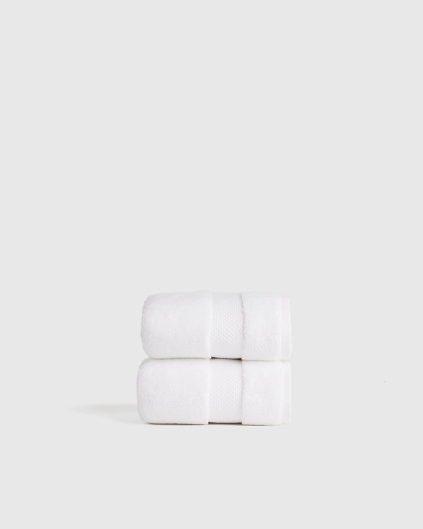 Turkish Ultra Plush Hand Towel (Set of 2) - One Size / White