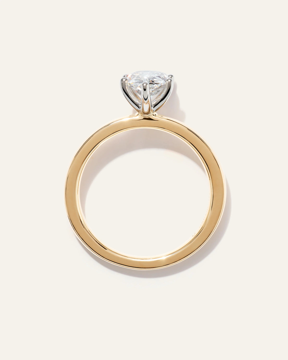 Lab Grown Diamond Pear Comfort Fit Engagement Ring - 1.5ct - 4 / Yellow Gold