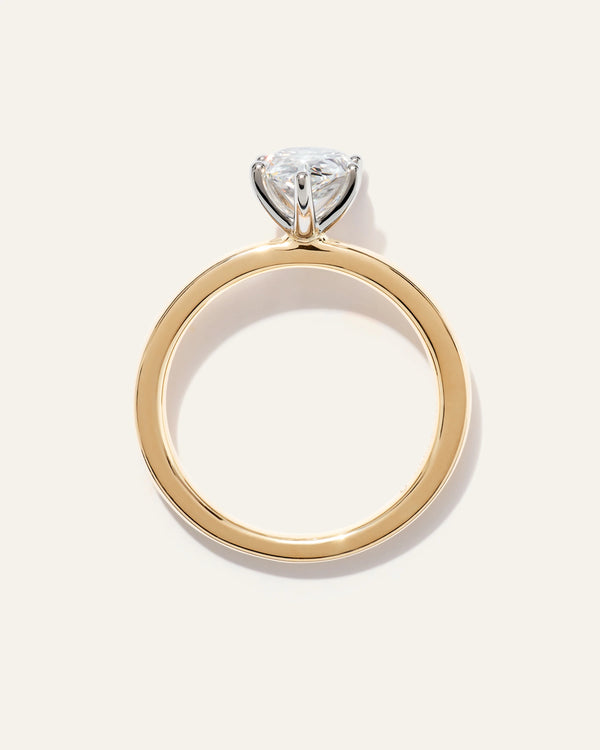 Lab Grown Diamond Pear Comfort Fit Engagement Ring - 1.5ct - 4 / Yellow Gold