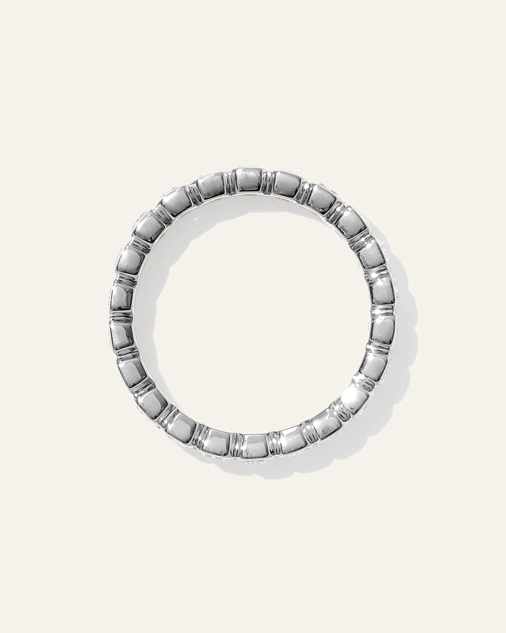 Lab Grown Diamond Emerald North-South Bezel Eternity Band - 4 / Yellow Gold