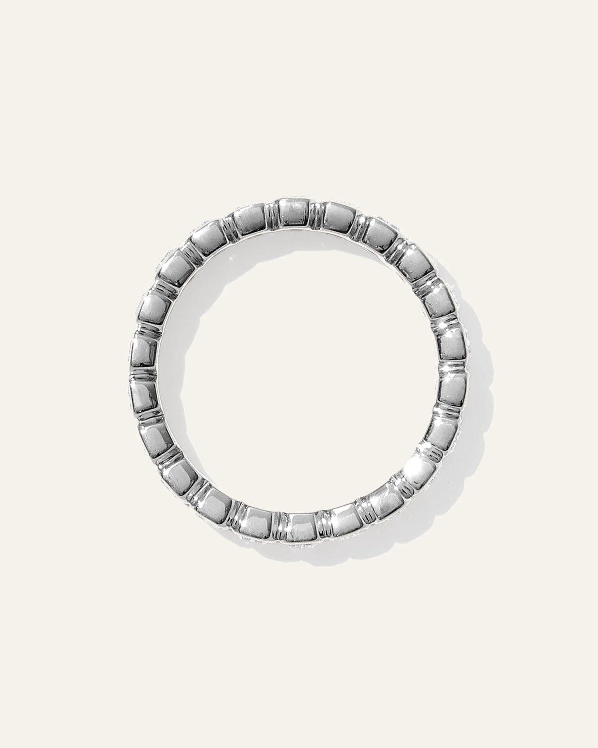 Lab Grown Diamond Emerald North-South Bezel Eternity Band - 4 / Yellow Gold