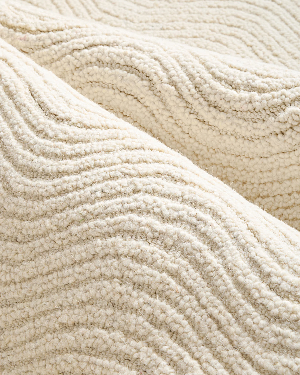 Arches Hand-Tufted Wool Rug - 3'6" x 5'6" / Ivory