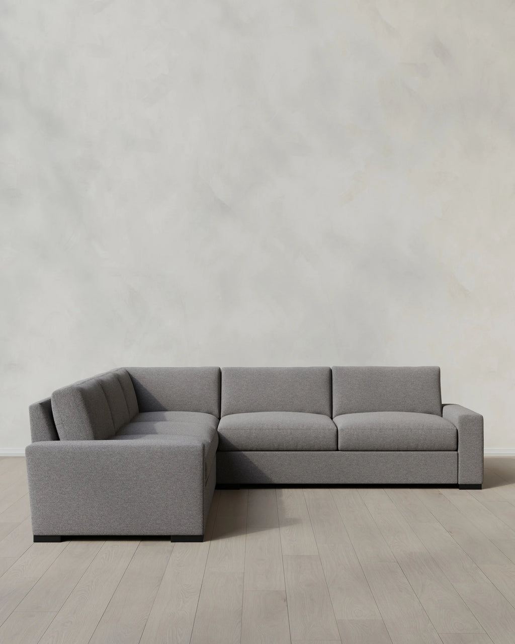 Stillman L Sectional in Performance Basketweave - 116x116 / Flax