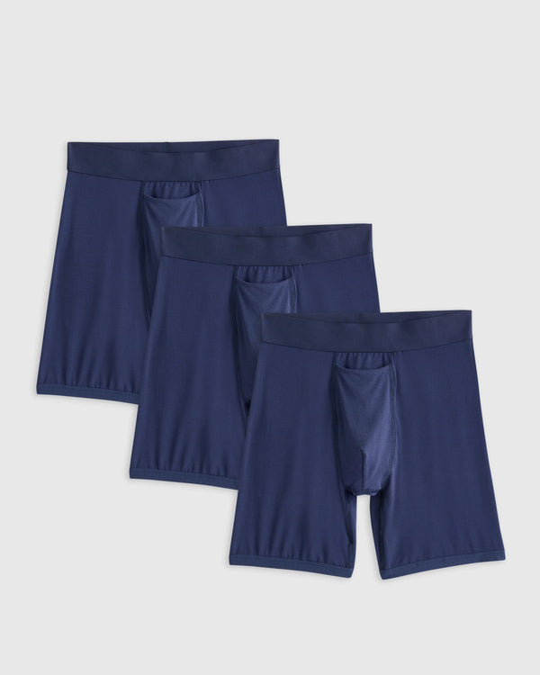 Micromodal 6" Boxer Brief (3-pack) - XS / Black