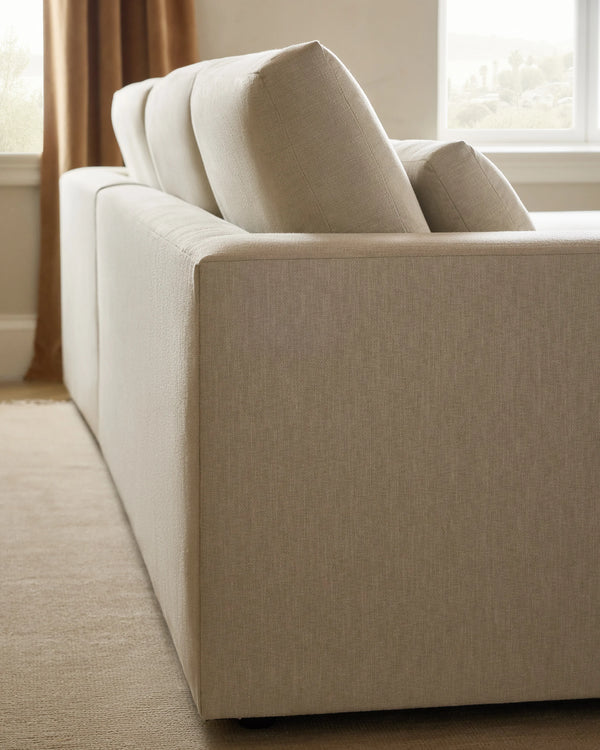 Ashford Deep Seat Chaise Sectional in Performance Chenille Linen Blend - 119" Right Arm / Ink