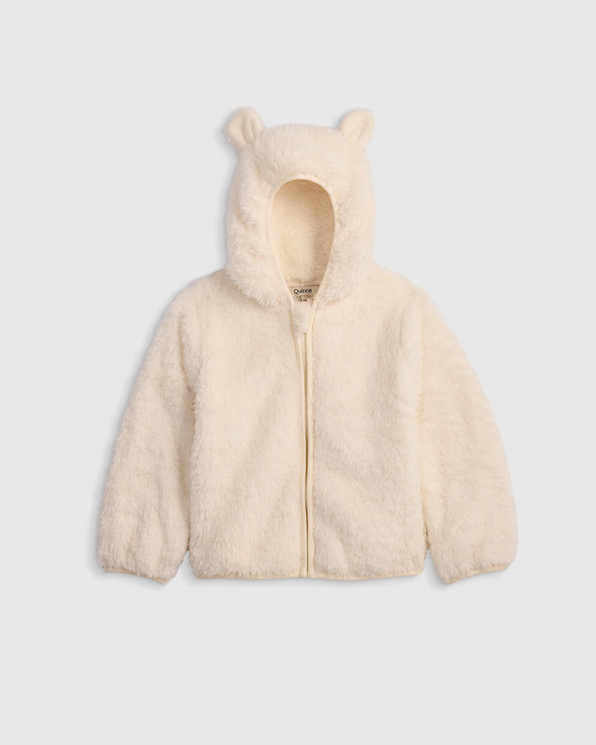 Recycled Sherpa Fleece Bear Hood Jacket - 2T / Ivory Main image