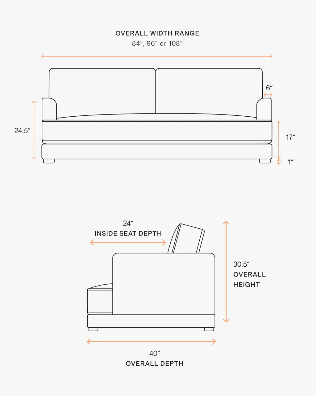 Sierra Curved Arm Sofa in Performance Basketweave - 7ft / Flax