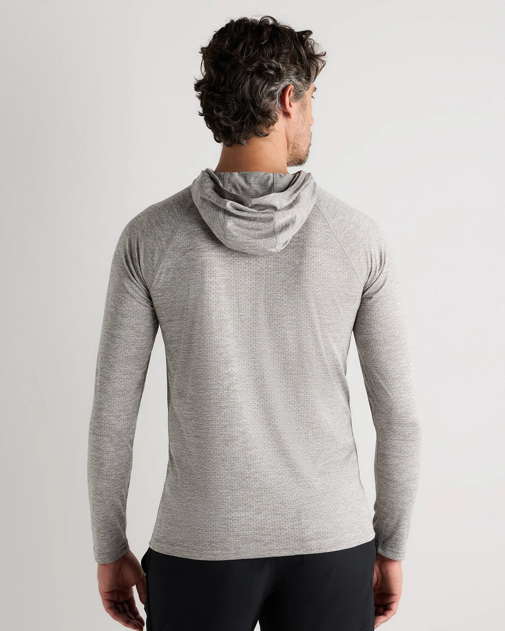 Mesh Performance Training Quarter Zip Hoodie - S / Heather Grey