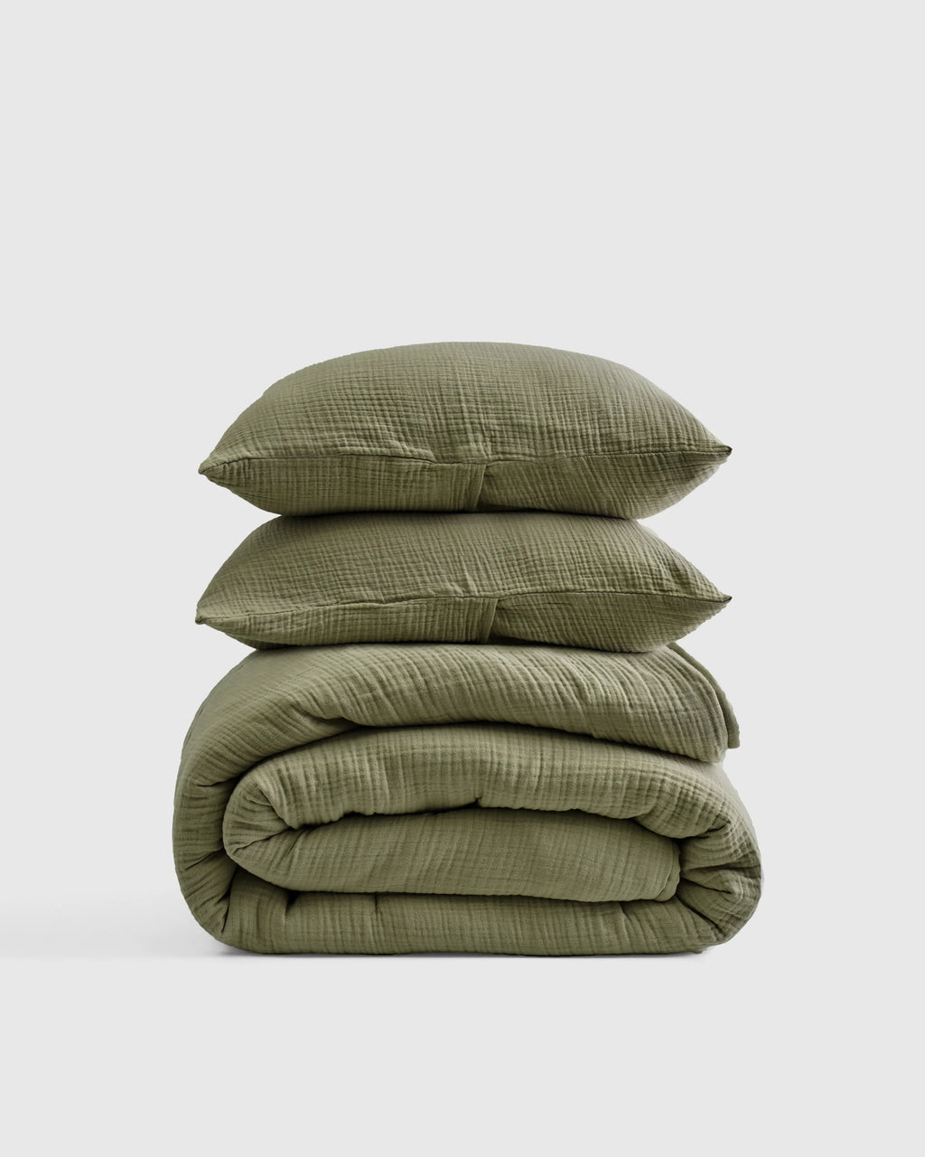 Organic Cotton Gauze Dream Quilt Set - Twin / Dried Sage