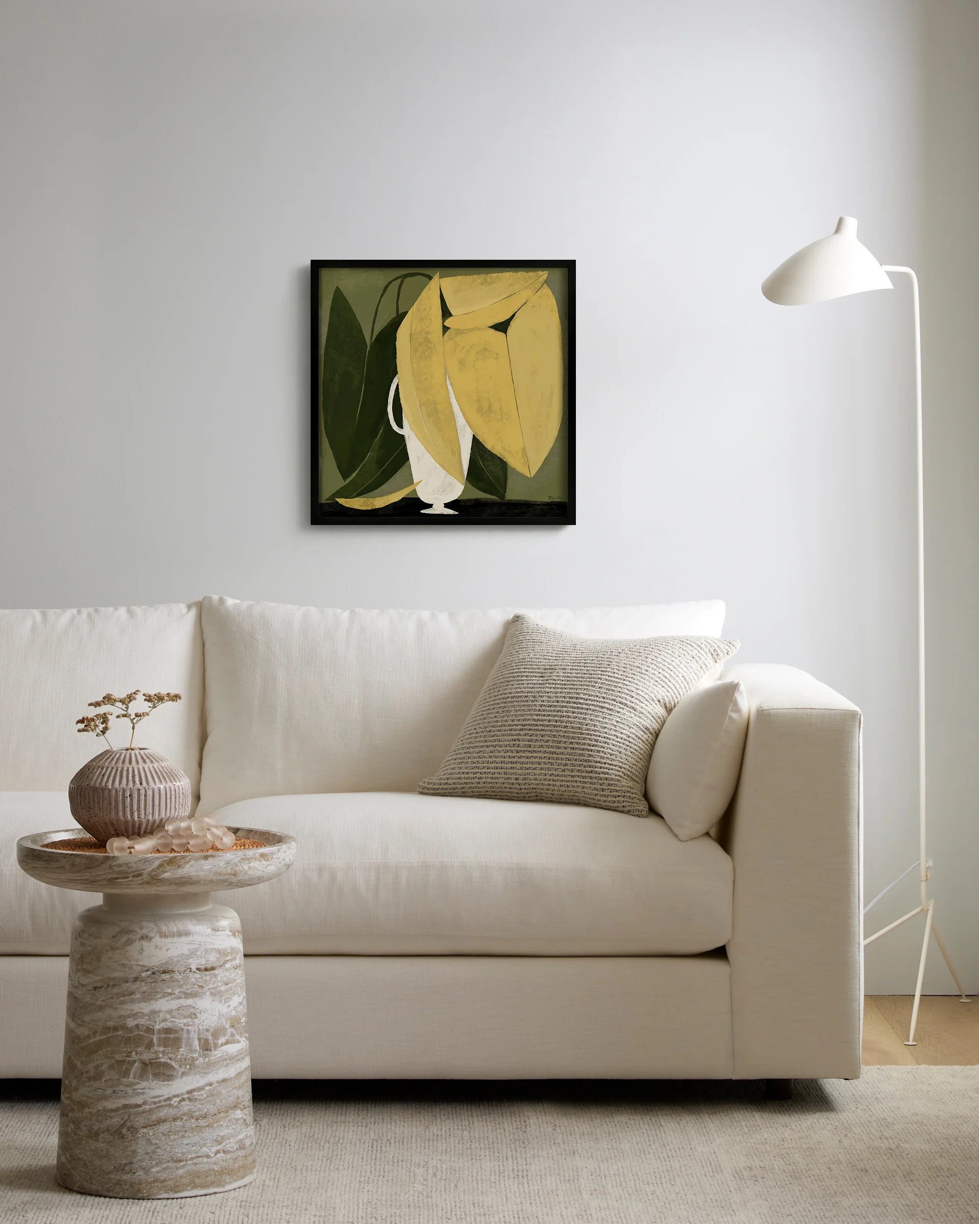 Yellow Leaves by Marco Marella - 21.25"x21.25" / Black Secondary image